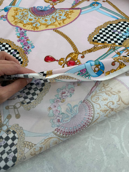 Эксклюзивный хлопок VERSACE в нежном розовом оттенке